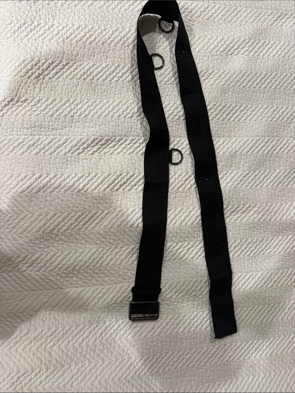 Burberry Black Webbing Belt with Multiple D-Rings